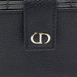 Dior Black Leather 30 Montaigne 5 Pockets Card Holder