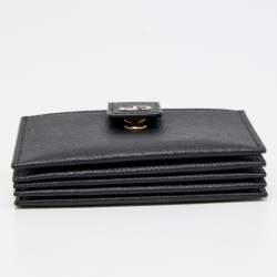 Dior Black Leather 30 Montaigne 5 Pockets Card Holder