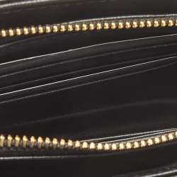 Dior Black Cannage Pebbled Leather Caro Zipped Chain Pouch
