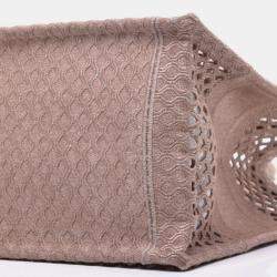 Dior Clay-Colored Mesh Embroidery Small Book Tote
