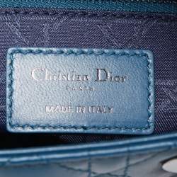 Pre Owned Dior Dark Blue Cannage Leather Small My ABCDior Lady Dior Tote