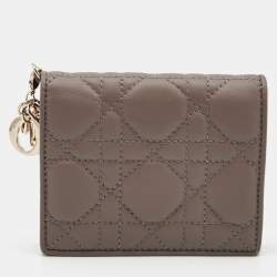 Dior Beige Leather Mini Lady Dior Wallet Dior TLC