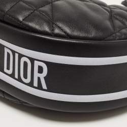 Dior Black Cannage Leather Small Vibe Hobo