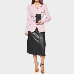 Pre Owned Dior Black Matte Cannage Leather Zip Pouch