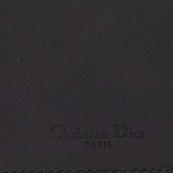 Pre Owned Dior Black Matte Cannage Leather Zip Pouch