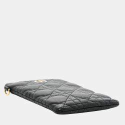 Pre Owned DIOR Black Supple Cannage Calfskin CARO MULTIFUNCTIONAL POUCH S5036UWHC900U