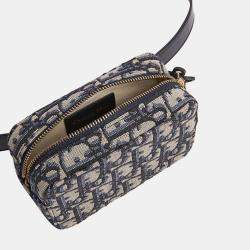 Pre Owned DIOR Blue Dior Oblique Jacquard OBLIQUE BELT POUCH S5484CTZQ928U
