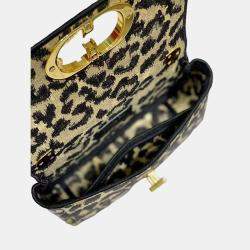 Pre Owned MEDIUM DIOR Beige Multicolor Mizza Embroidery CARO BAG M9242URHW918U