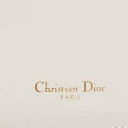 Pre Owned Dior Off White Leather Bobby Pouch
