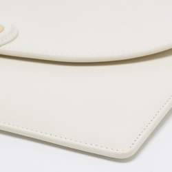 Pre Owned Dior Off White Leather Bobby Pouch