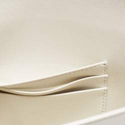 Pre Owned Dior Off White Leather Bobby Pouch