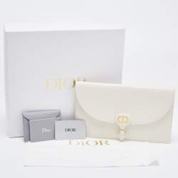 Pre Owned Dior Off White Leather Bobby Pouch