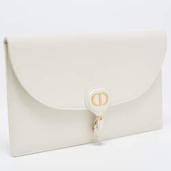 Pre Owned Dior Off White Leather Bobby Pouch