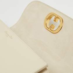 Pre Owned Dior Dusty Ivory Leather 30 Montaigne Avenue Shoulder Bag 