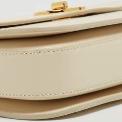 Pre Owned Dior Dusty Ivory Leather 30 Montaigne Avenue Shoulder Bag 