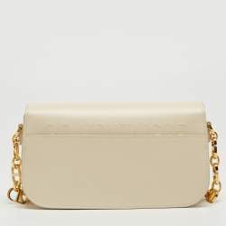 Pre Owned Dior Dusty Ivory Leather 30 Montaigne Avenue Shoulder Bag 