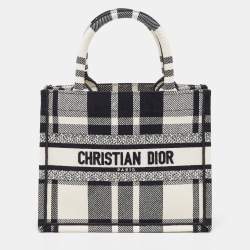 Christian Dior Mizza Book Tote Large Bag Canvas Beige Leopard pattern  50-MA-1201