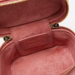 Pre Owned Dior Pink Cannage Leather Lady Dior Micro Vanity Case