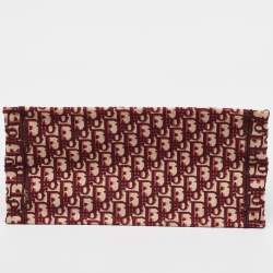 Pre Owned Dior Burgundy Oblique Canvas Medium Book Tote 