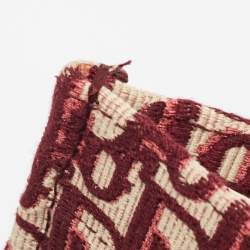 Pre Owned Dior Burgundy Oblique Canvas Medium Book Tote 