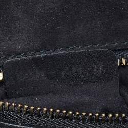 Pre Owned Dior Black Karung Leather Small Studded Diorama Shoulder Bag