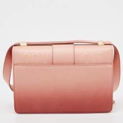 Pre Owned Dior Pink Ombre Leather 30 Montaigne Shoulder Bag