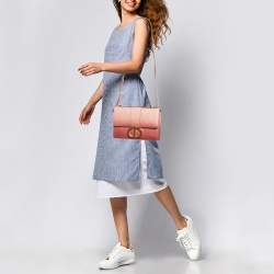 Pre Owned Dior Pink Ombre Leather 30 Montaigne Shoulder Bag