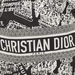 Pre Owned Dior Black/White Plan De Paris Nylon Diortravel Pouch
