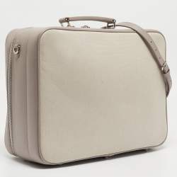 Dior Beige/Lilac Canvas and Leather Nappy Suitcase