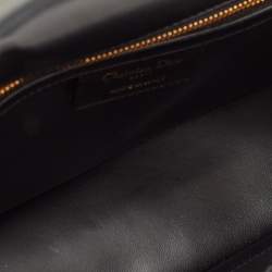 Pre Owned Dior Black Cannage Leather Large Caro Shoulder Bag