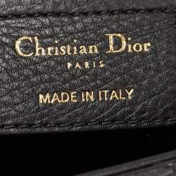 Pre Owned Dior Black Cannage Leather Large Caro Shoulder Bag