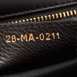 Pre Owned Dior Black Cannage Leather Large Caro Shoulder Bag