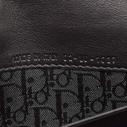 Pre Owned Dior Black/White Calf Hair and Leather Jazz Wristlet Clutch