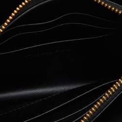 Dior Black Cannage Patent Leather Caro Zipped Chain Pouch