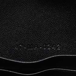 Dior Black Cannage Patent Leather Caro Zipped Chain Pouch