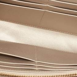 مملوكة مسبقًا محفظة ديور ديوراما جلد ذهبي ميتاليك بسلسلة