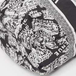 Pre Owned Dior Black/White Plan De Paris Nylon Diortravel Pouch