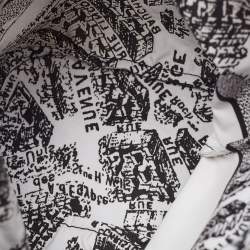 Pre Owned Dior Black/White Plan De Paris Nylon Diortravel Pouch