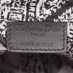 Pre Owned Dior Black/White Plan De Paris Nylon Diortravel Pouch