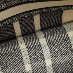 Pre Owned Dior Black/White Check'N'Dior Canvas Small Book Tote