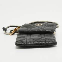Dior Black Cannage Leather Caro Multifunctional Pouch