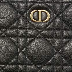 Dior Black Cannage Leather Caro Multifunctional Pouch