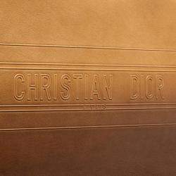 Pre Owned Christian Dior Brown Calfskin Medium Dior Book Tote