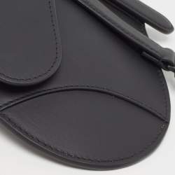 Dior Black Leather Saddle Belt Bag
