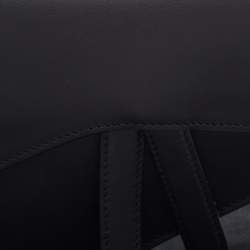 Dior Black Leather Saddle Belt Bag