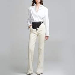 Dior Black Leather Saddle Belt Bag