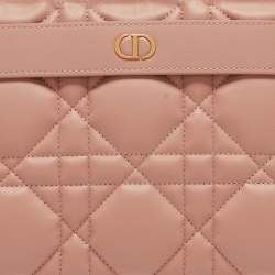 Dior Pink Cannage Leather Large Caro D-Every Pouch