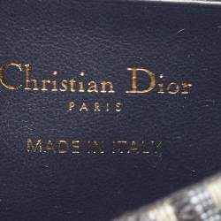 Pre Owned Dior Navy Blue Oblique Canvas Nano 30 Montaigne 2 in 1 Chain Pouch