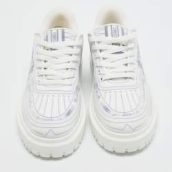 Dior Blue/White Canvas and Mesh Dior Addict  Sneakers Size 38
