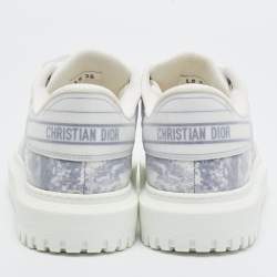 Dior Blue/White Canvas and Mesh Dior Addict  Sneakers Size 38
